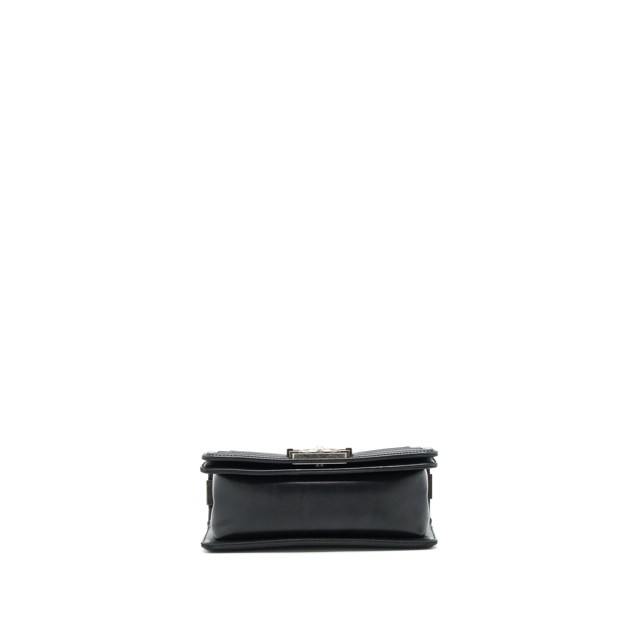 CHANEL SMALL BOY WITH CRYSTALS LAMBSKIN BLACK RUTHENIUM HARDWARE