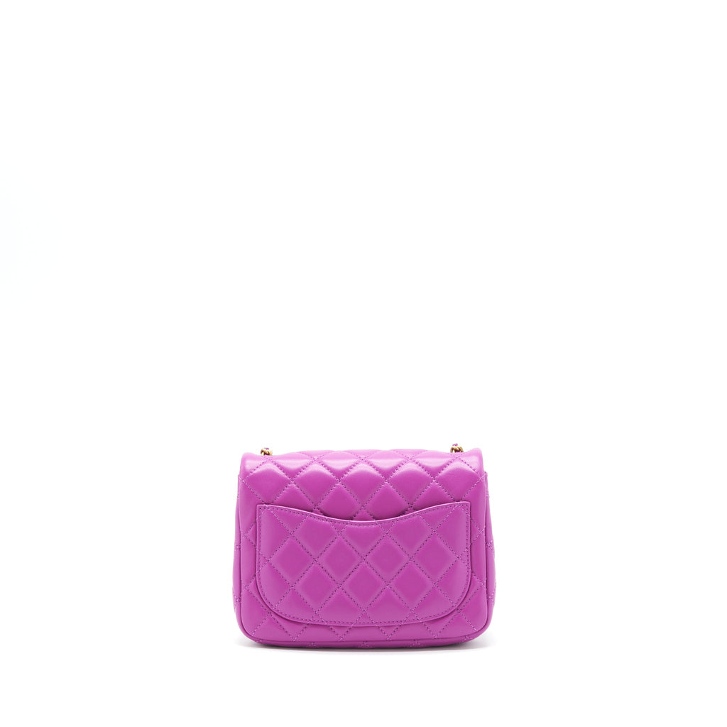 CHANEL PEARL CRUSH LAMBSKIN NA114 PURPLE GHW