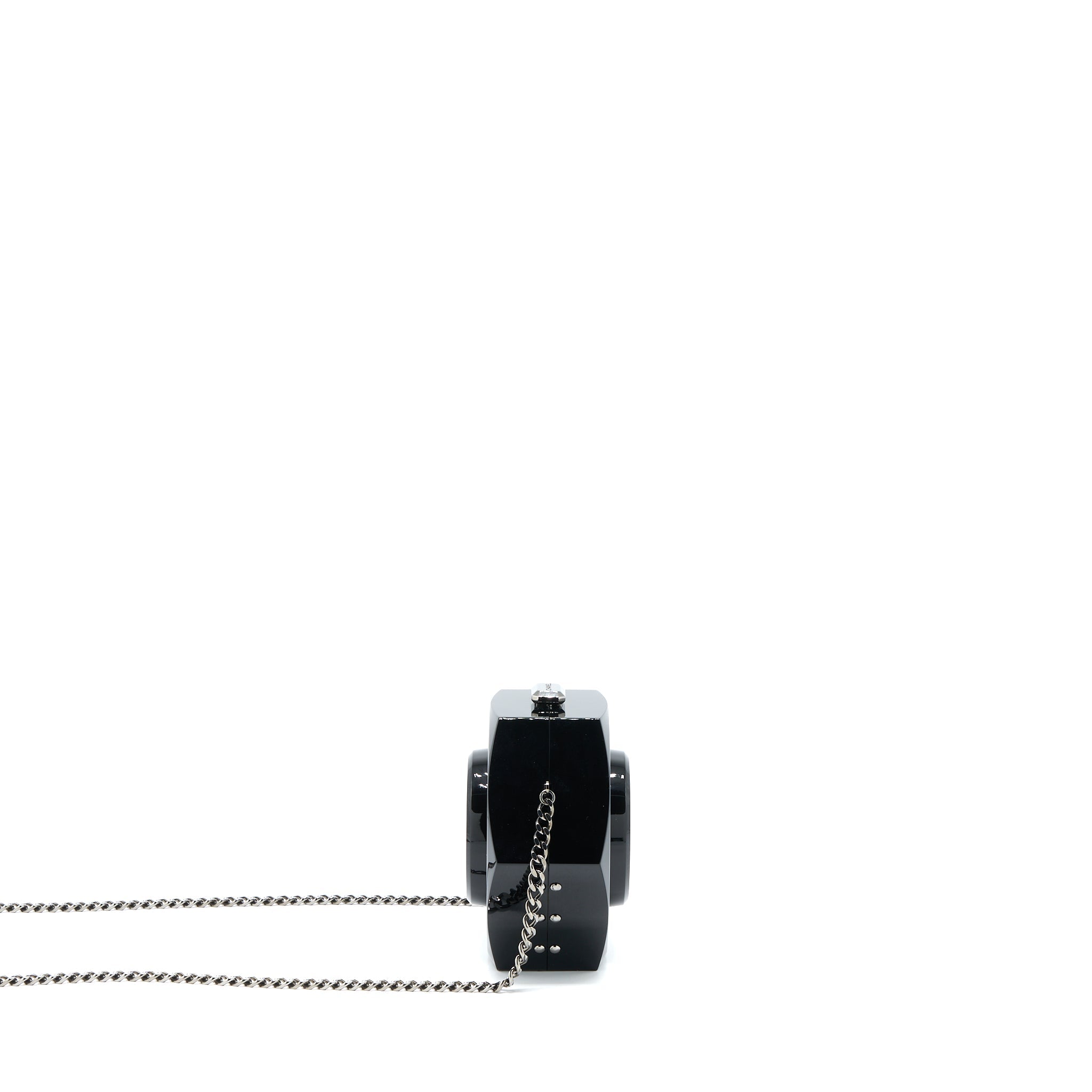 CHANEL 18A CC LOGO EVENING CLUTCH BLACK SHW
