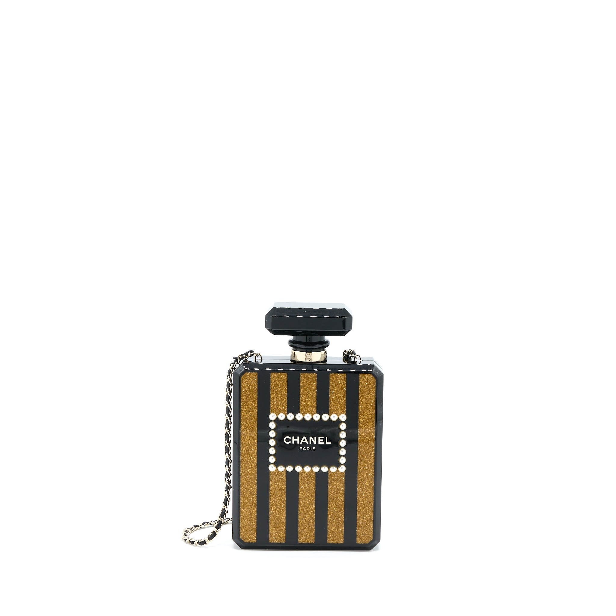 CHANEL 17A PERFUME BOTTLE CLUTCH EVENING BAG LGHW