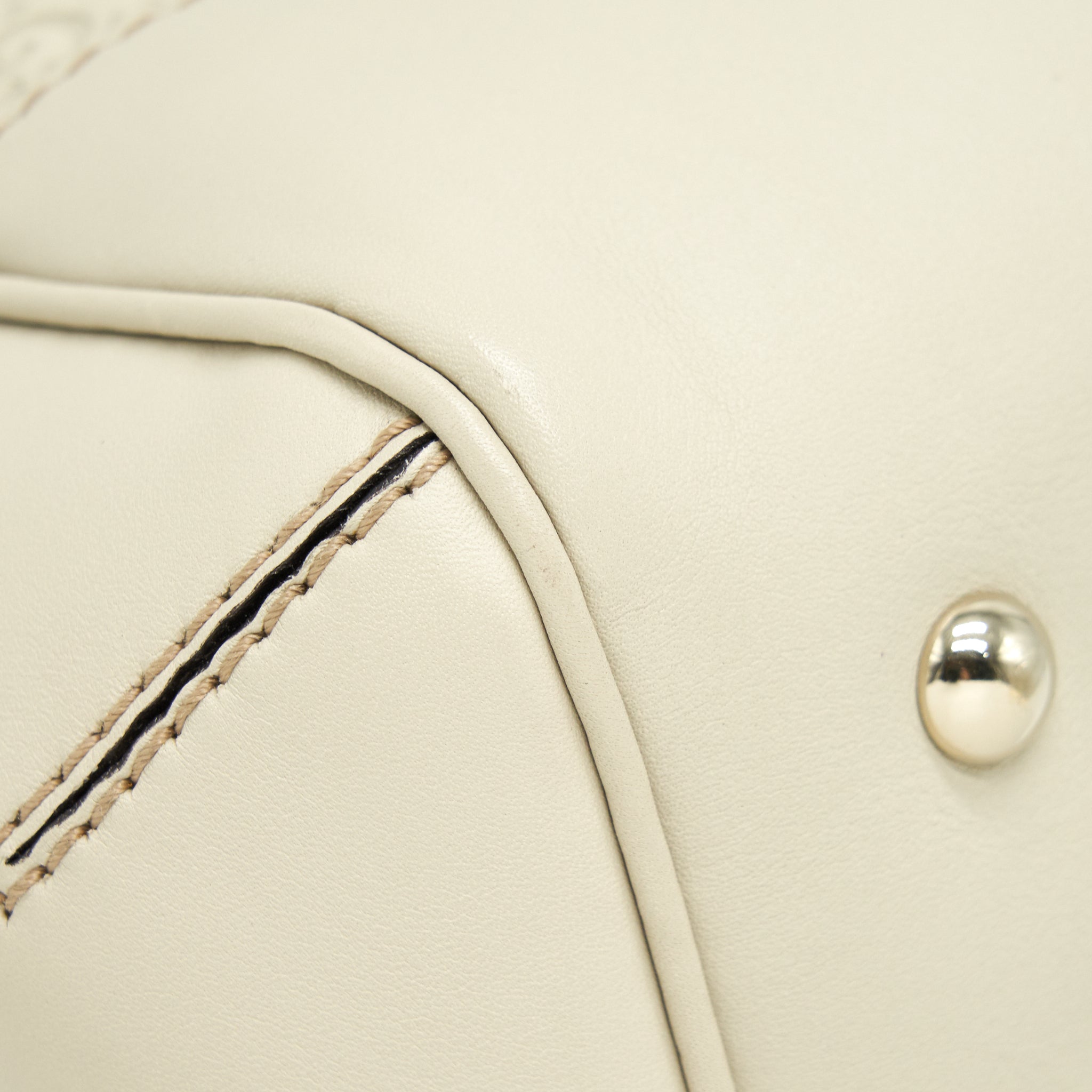 GUCCI INTERLOCK PATTERN TOTE BAG LIGHT GREY