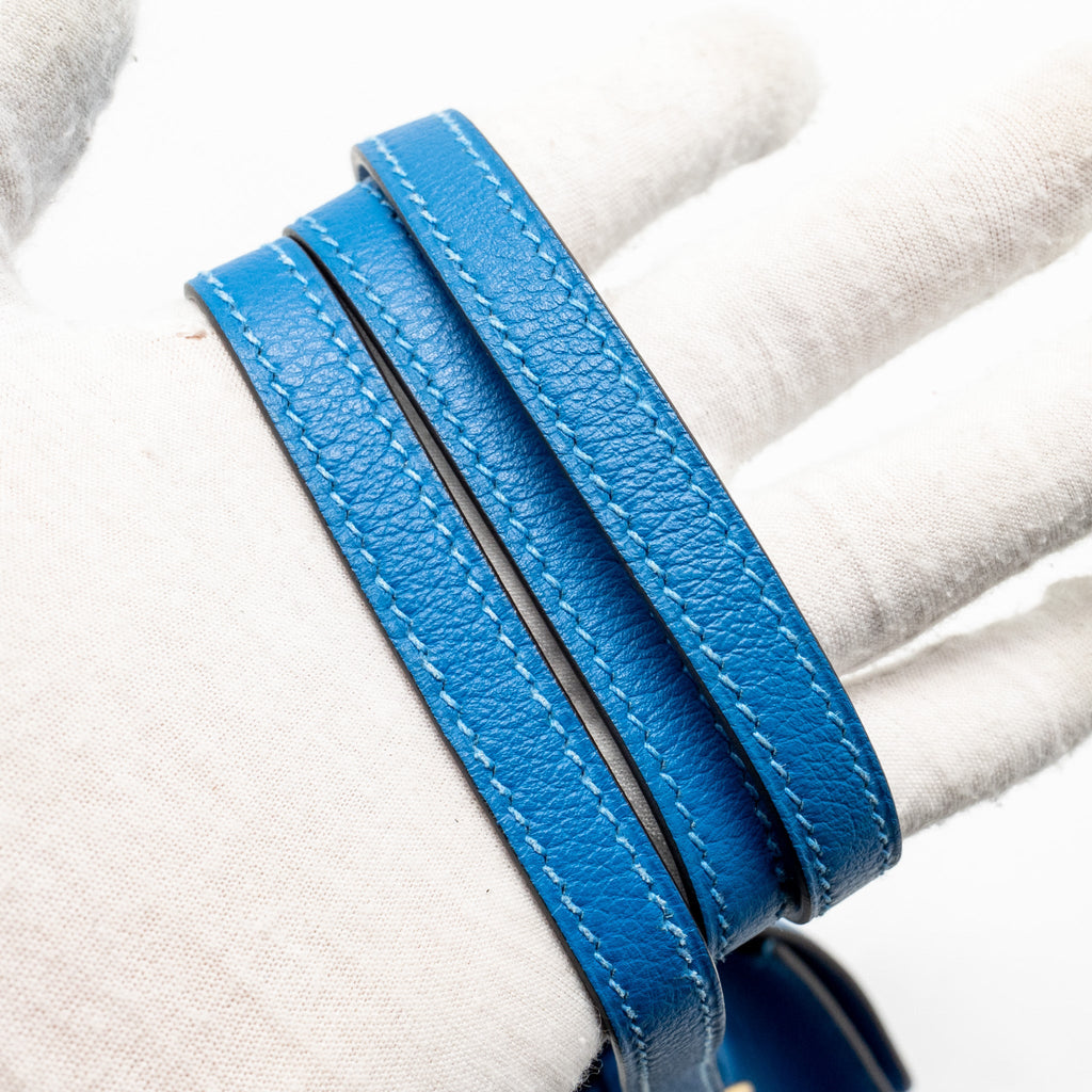 HERMES MINI ROULIS EVERCOLOR B3 BLEU ZANZIBAR GHW