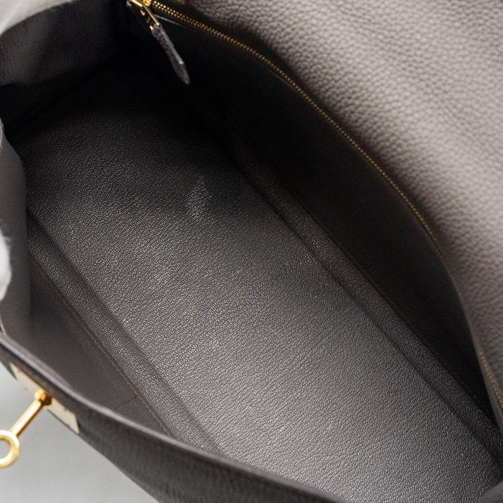 HERMES KELLY 32 TOGO 8F GRIS ETAIN GHW