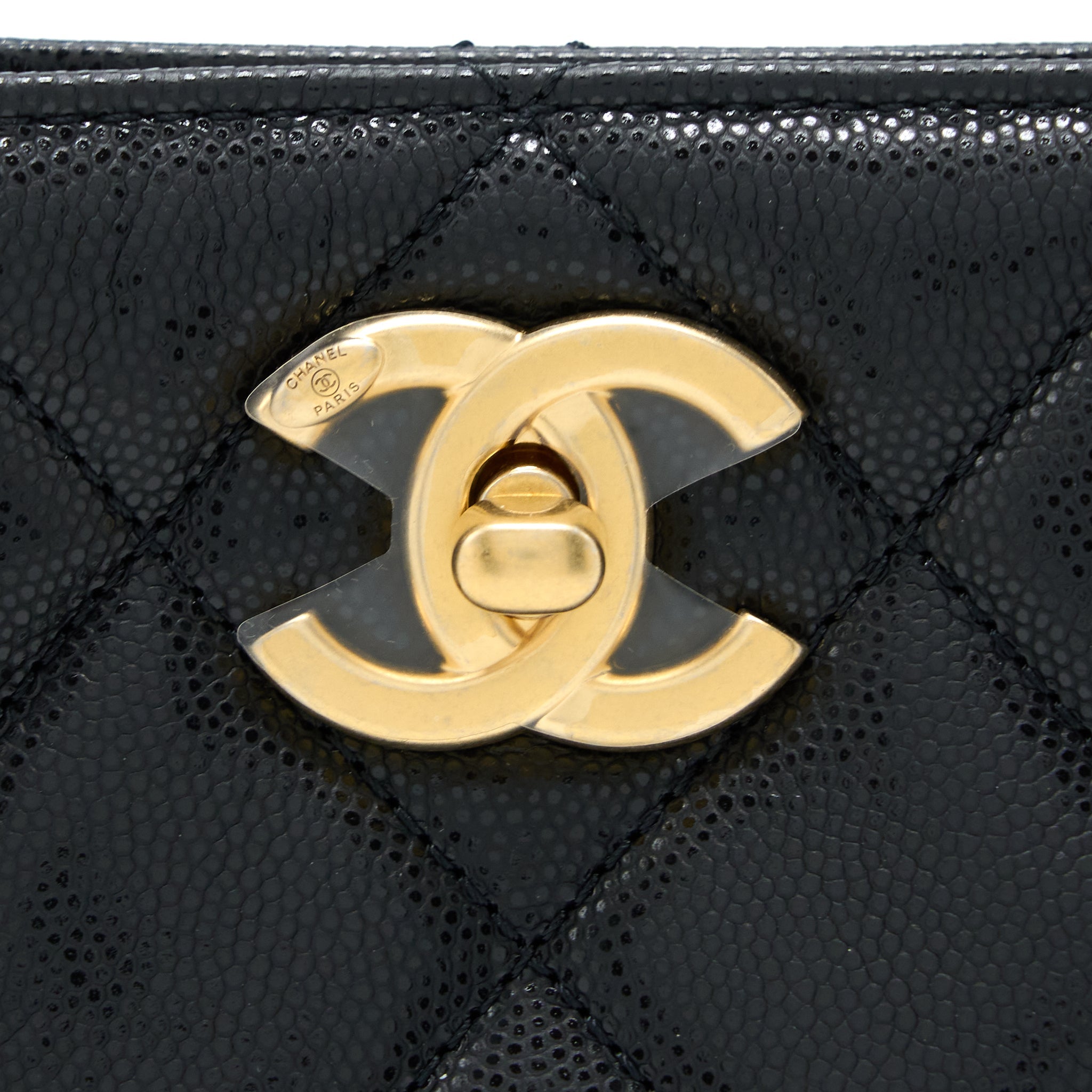 CHANEL 22A TWIST YOUR BUTTONS HOBO SHOULDER BAG CAVIAR BLACK GHW (MICROCHIP)