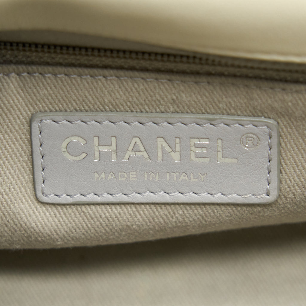 CHANEL SEASONAL MINI RECTANGULAR FLAP BAG TWEED BLUE/ RED/ WHITE RUTHENIUM HARDWARE