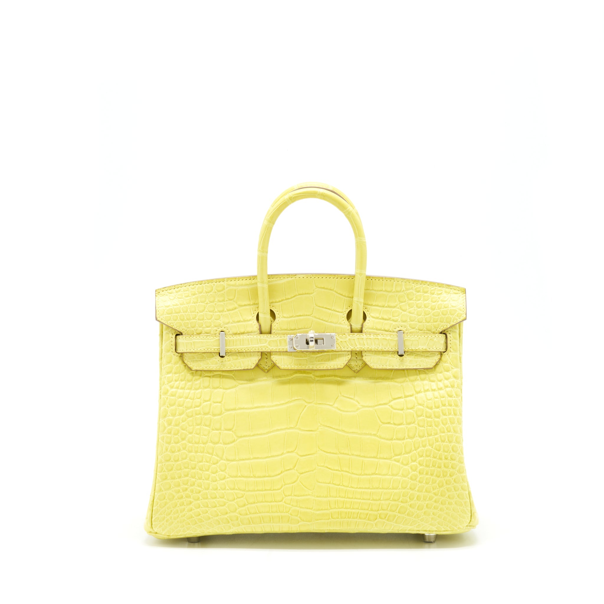 HERMES BIRKIN 25 ALLIGATOR LIME SHW