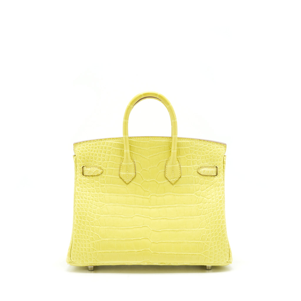 HERMES BIRKIN 25 ALLIGATOR LIME SHW