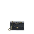 CHANEL SMALL CLASSIC DOUBLE FLAP BAG CAVIAR BLACK GHW (MICROCHIP)