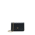CHANEL CLASSIC WALLET ON CHAIN CAVIAR BLACK GHW
