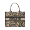 DIOR MEDIUM DIOR BOOK TOTE TOILE DE JOEY EMBROIDERY BEIGE