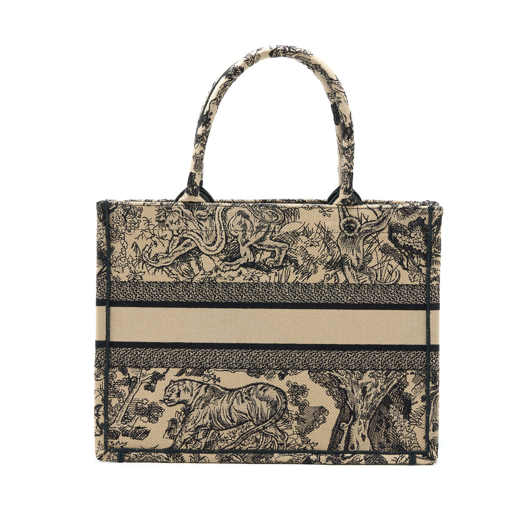 DIOR MEDIUM DIOR BOOK TOTE TOILE DE JOEY EMBROIDERY BEIGE