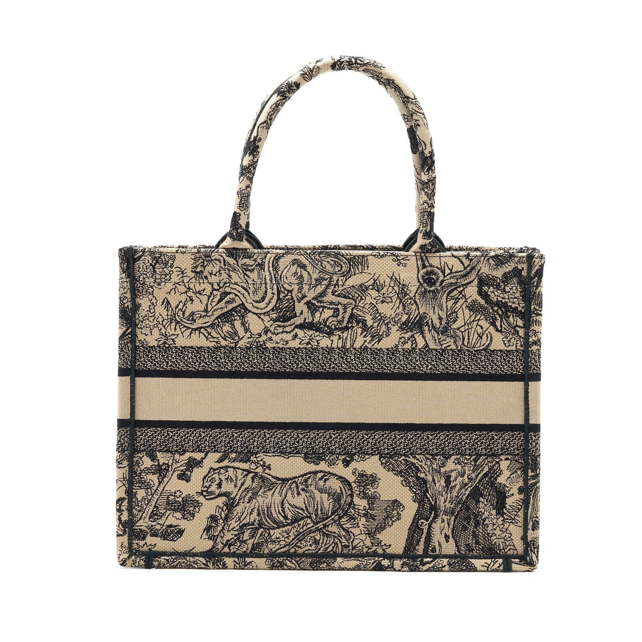 DIOR MEDIUM DIOR BOOK TOTE TOILE DE JOEY EMBROIDERY BEIGE