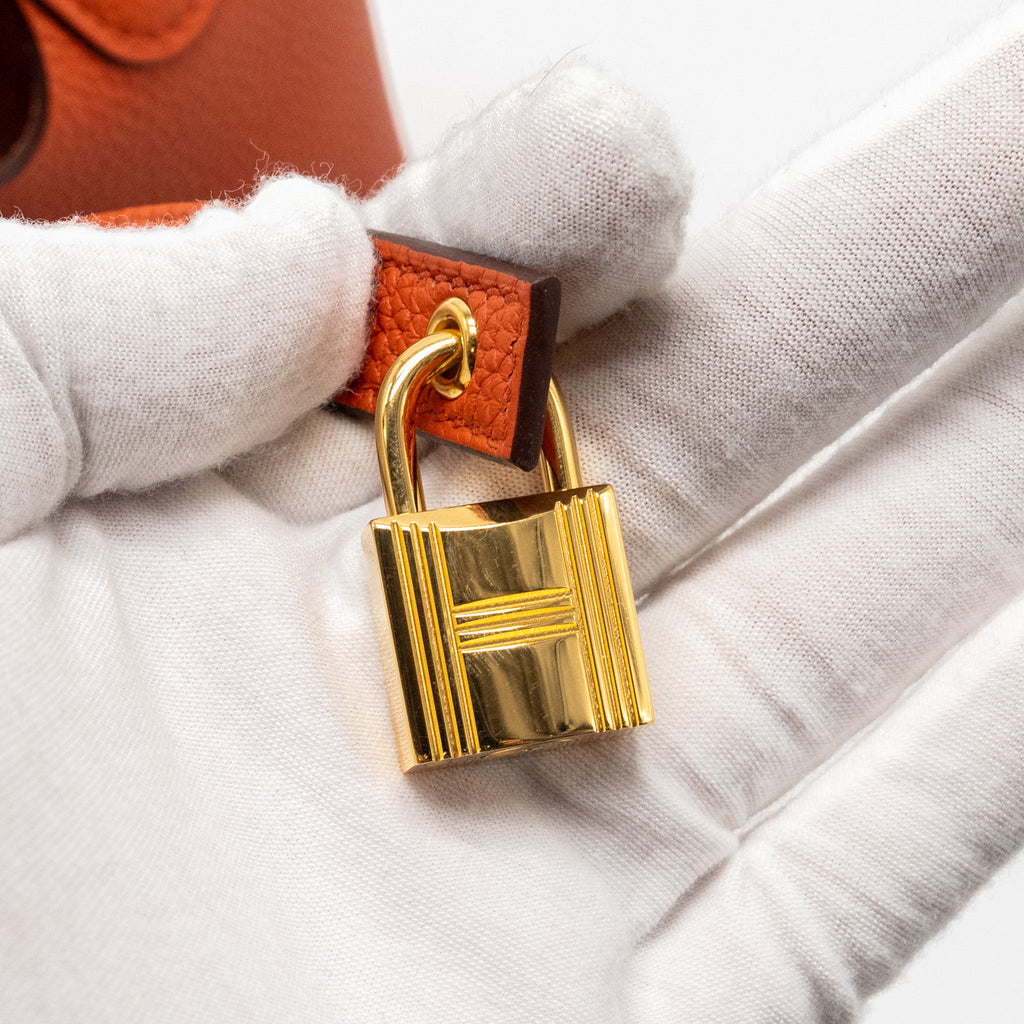HERMES PICOTIN 18 LOCK BAG TAURILLON MAURICE 6C CUIVRE GHW