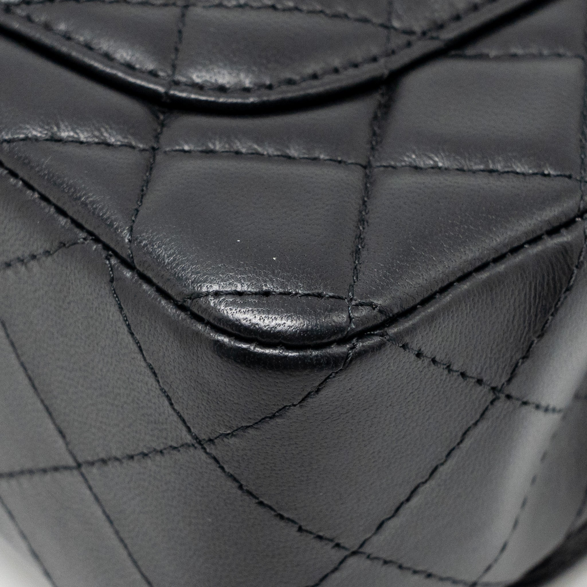 CHANEL MINI RECTANGULAR FLAP BAG LAMBSKIN BLACK RGHW (MICROCHIP)