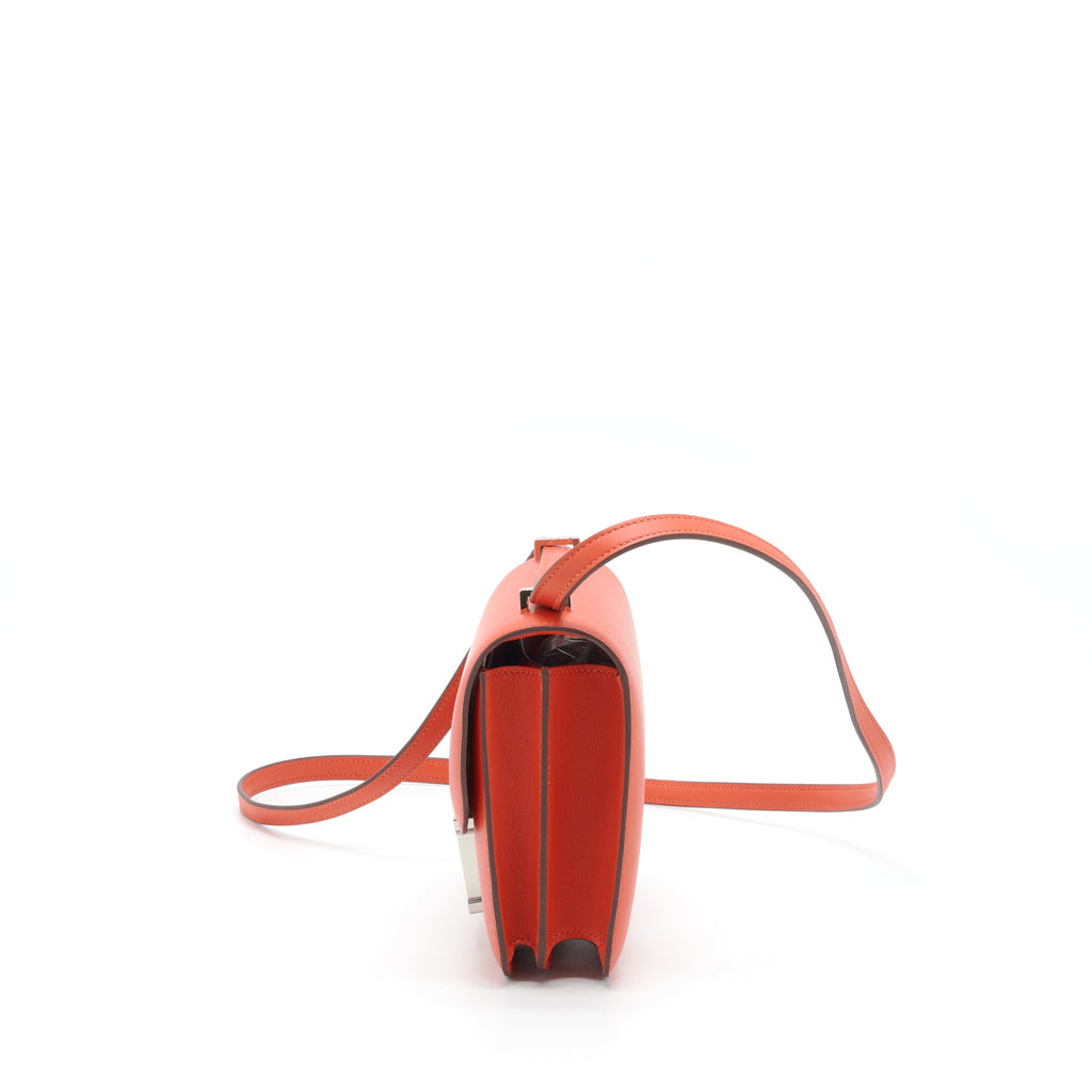 HERMES MINI CONSTANCE SWIFT CAPUCINE WITH MARBLE/MULTICOLOUR BUCKLE STRAM Y