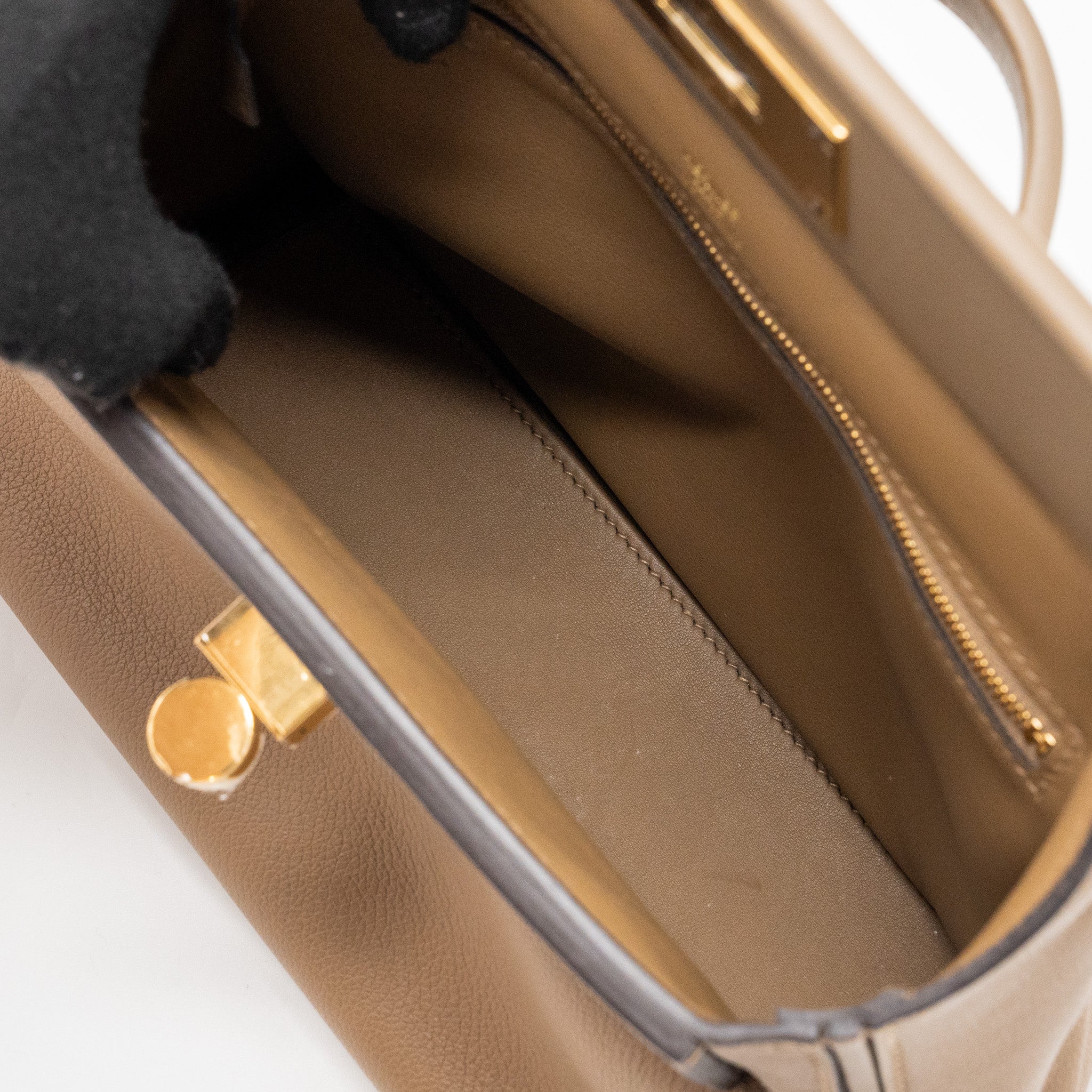 HERMES MINI 24/24 2424 - 21 BAG EVERCOLOR / SWIFT BEIGE DE WEIMAR / ETOUPE GHW