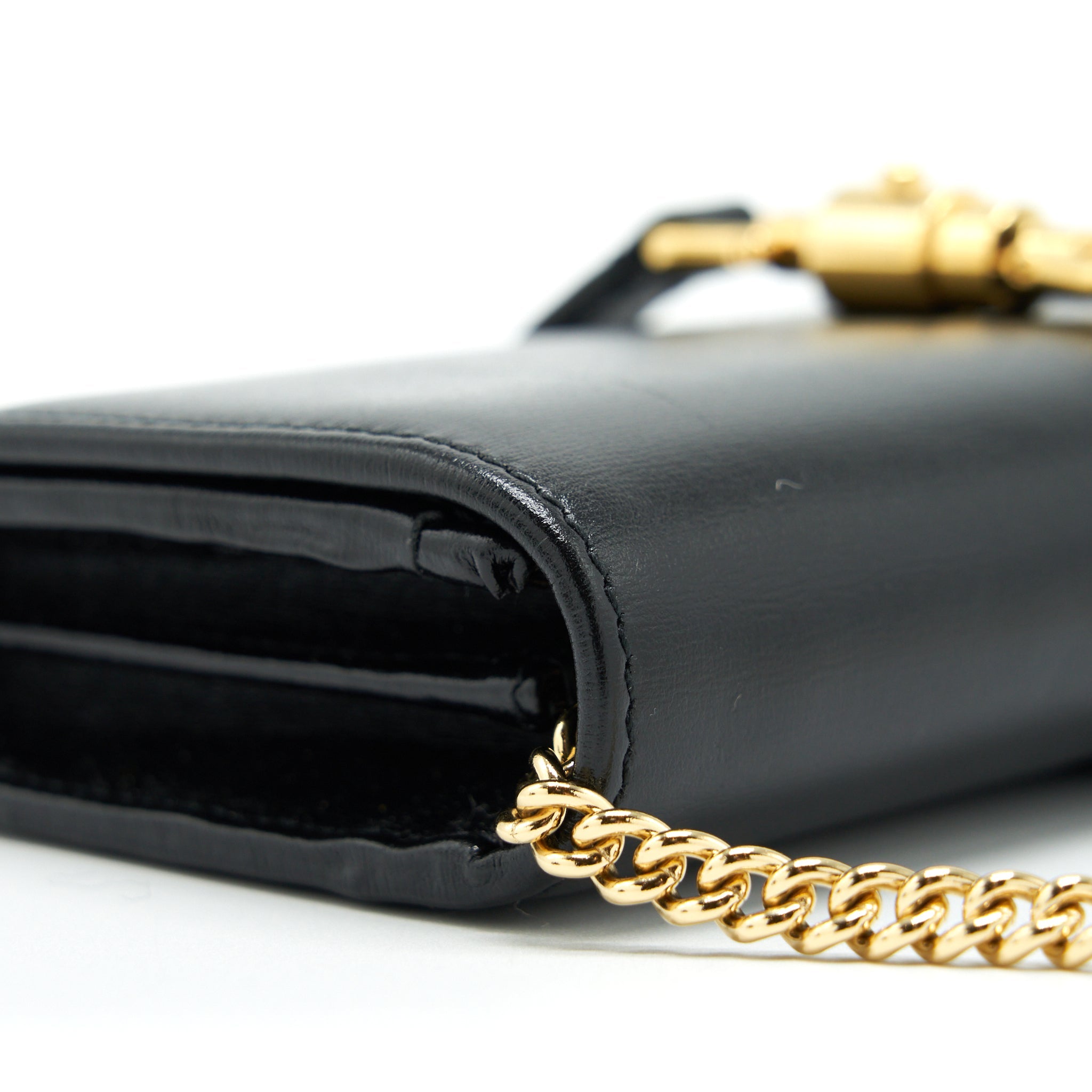 GUCCI JACKIE 1961 CHAIN WALLET BLACK GHW