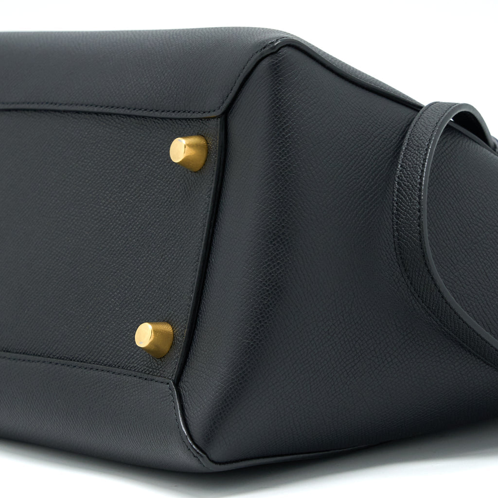 CELINE MINI BELT GRAINED CALFSKIN BLACK GHW