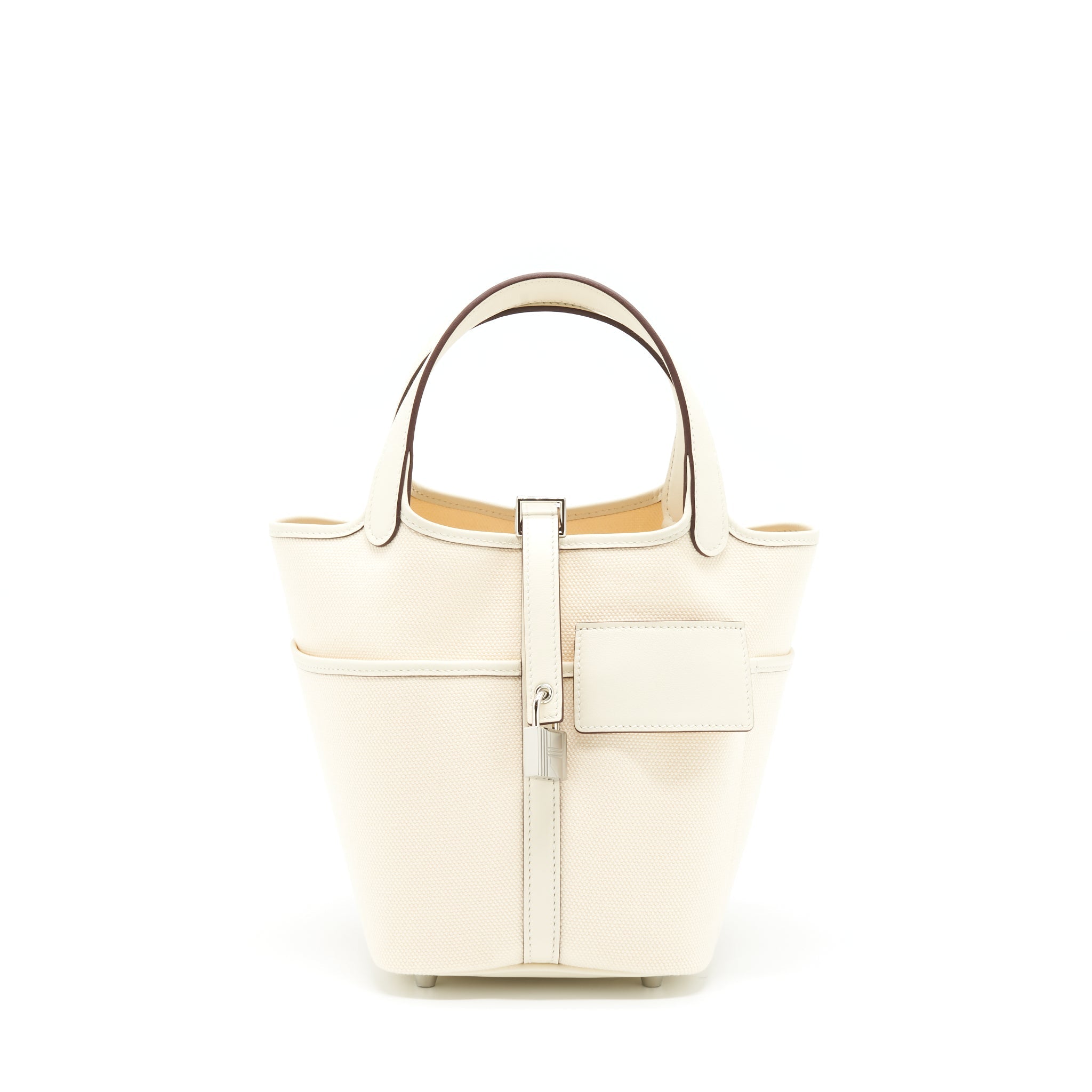 HERMES PICOTIN CARGO 18 LOCK BAG CANVAS/SWIFT ECRU/NATA SHW