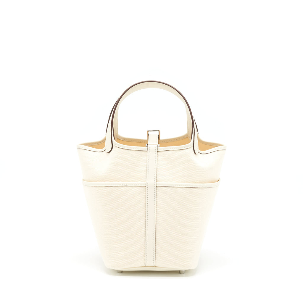 HERMES PICOTIN CARGO 18 LOCK BAG CANVAS/SWIFT ECRU/NATA SHW