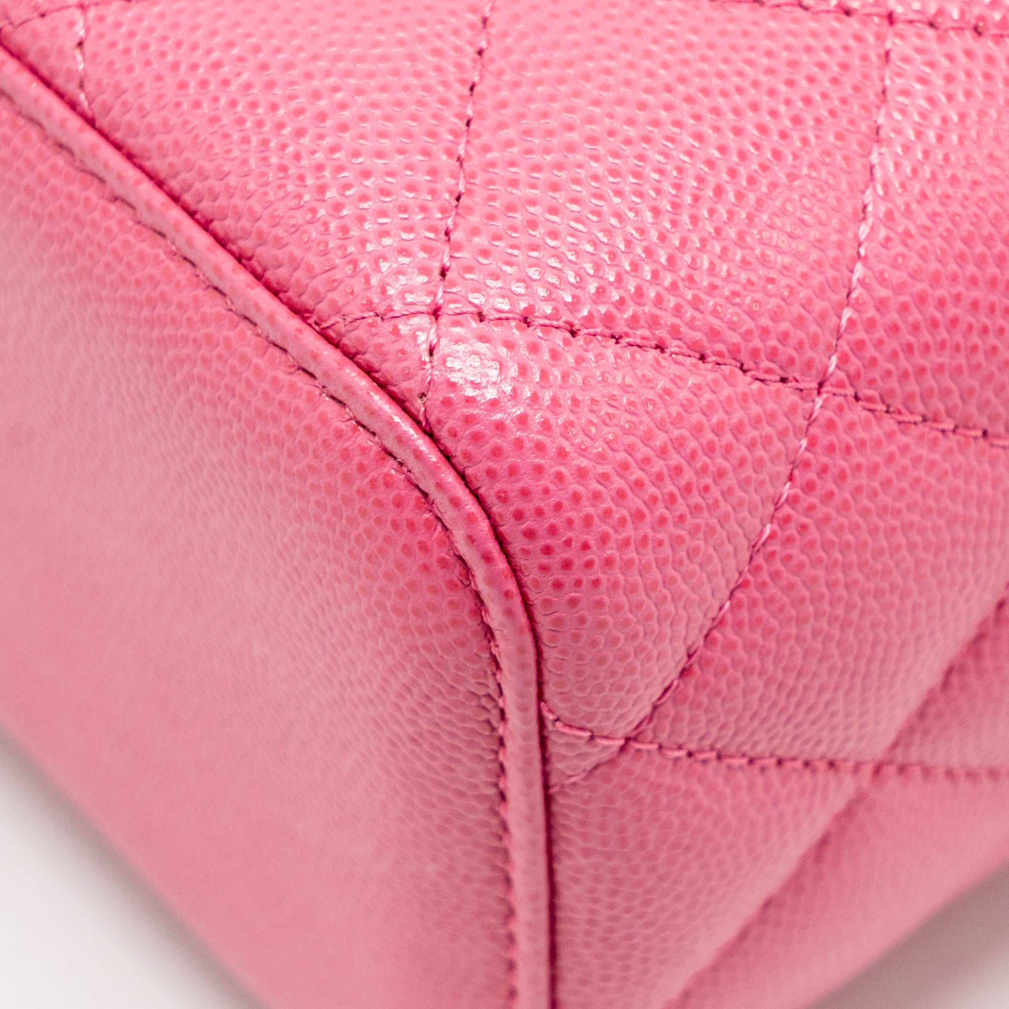 CHANEL LONG VANITY CASE WITH CHAIN CAVIAR HOT PINK LGHW