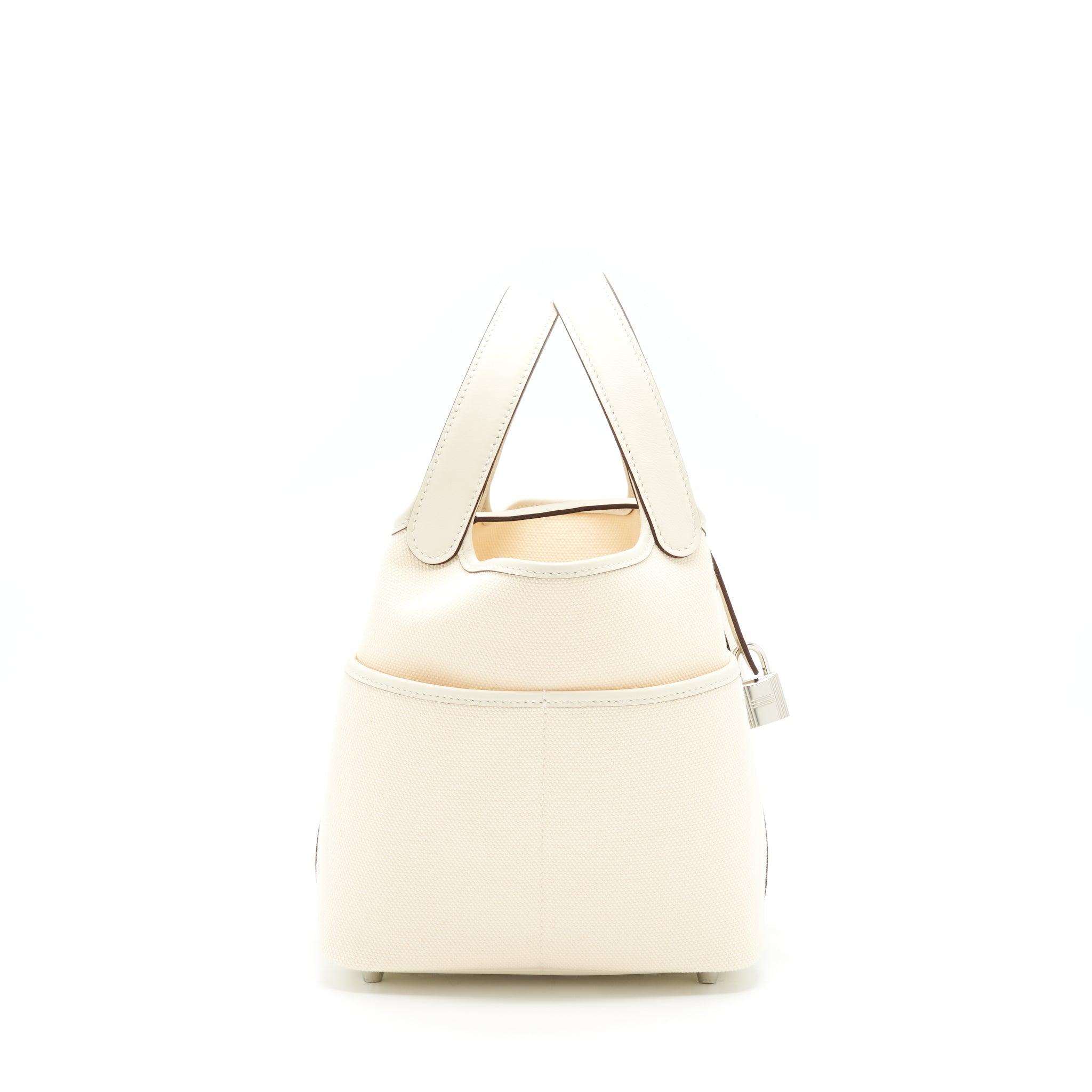 HERMES PICOTIN CARGO 18 LOCK BAG CANVAS/SWIFT ECRU/NATA SHW