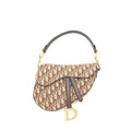 DIOR MEDIUM SADDLE BAG BROWN OBLIQUE GHW
