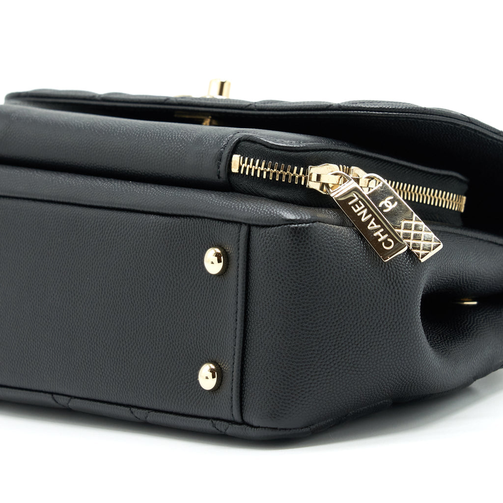 CHANEL MEDIUM BUSINESS AFFINITY CAVIAR BLACK LGHW