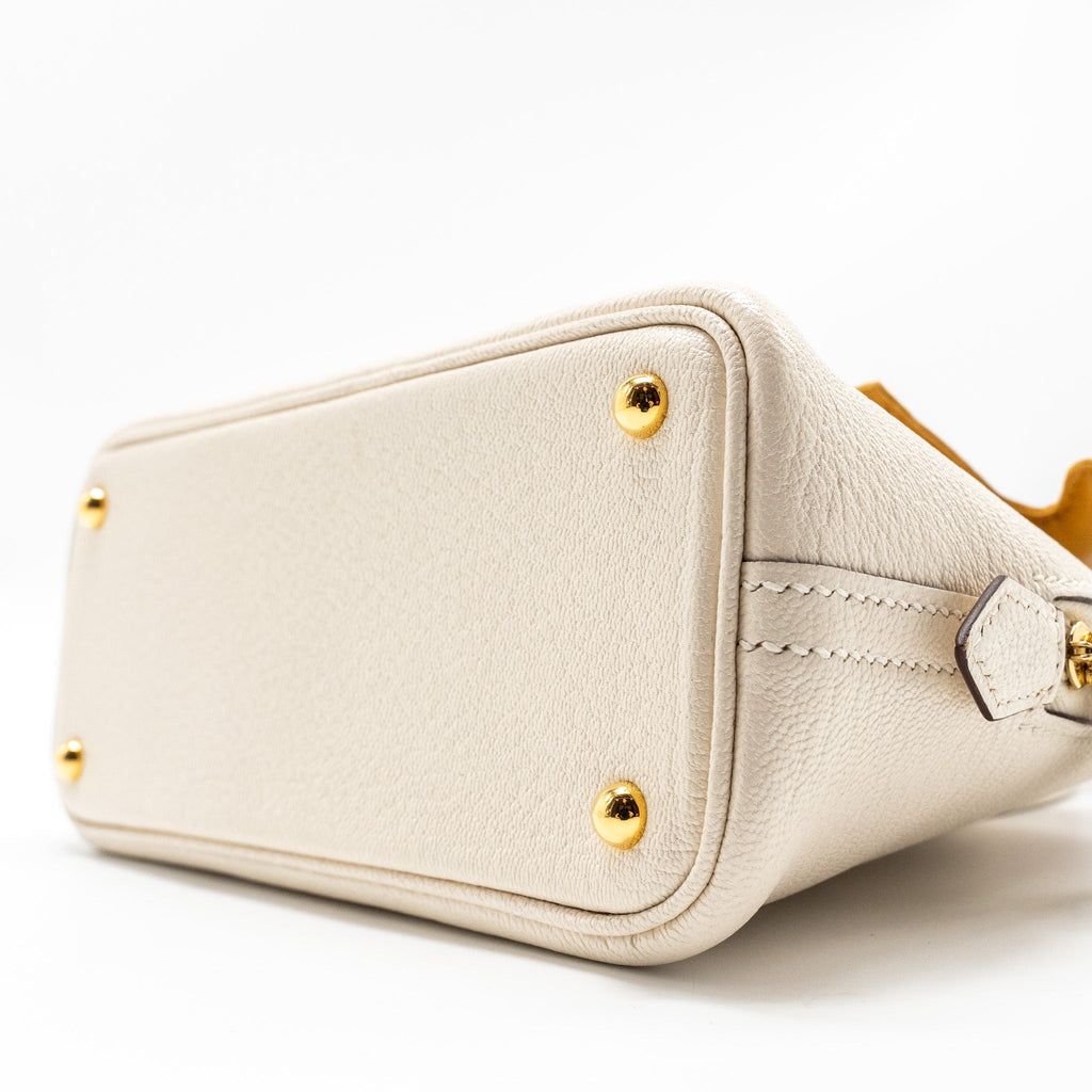 HERMES MINI BOLIDE CHÈVRE MYSORE NATA GHW