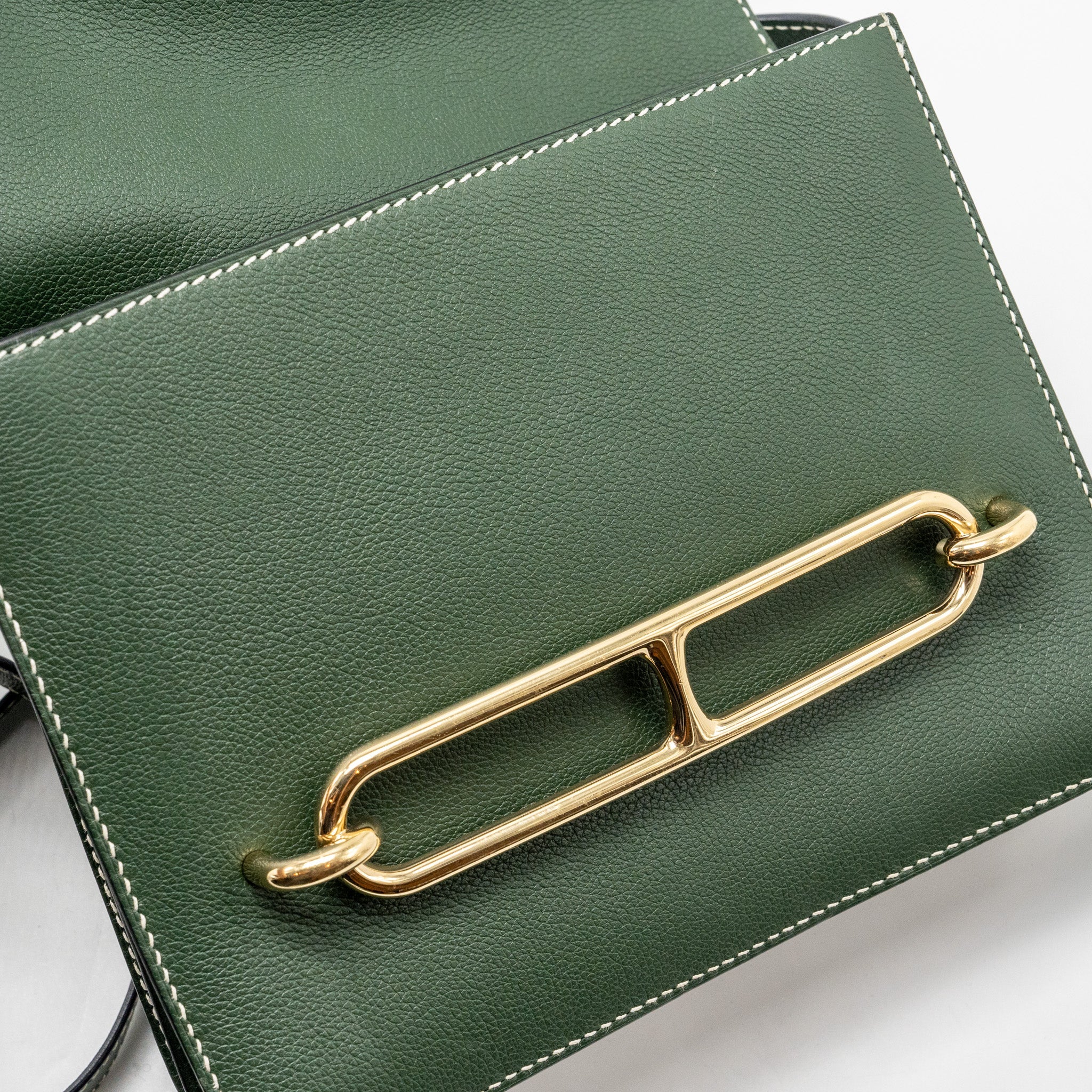 HERMES ROULIS 23 EVERCOLOR VERT CYPRES GHW