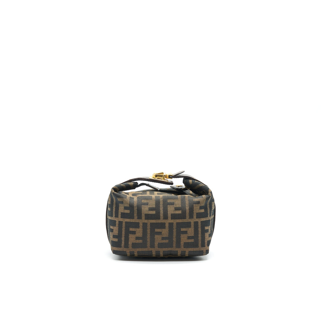 FENDI VINTAGE FF ZUCCA CANVAS MINI COSMETIC BAG