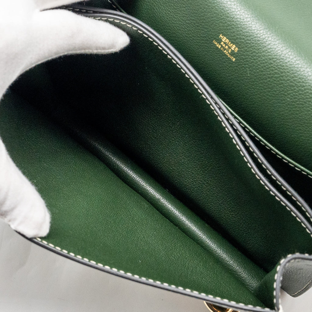HERMES ROULIS 23 EVERCOLOR VERT CYPRES GHW