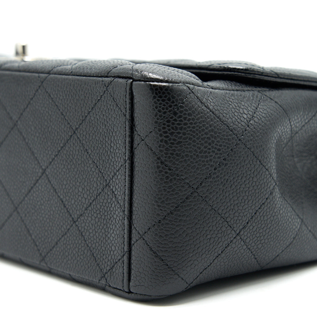 CHANEL CAVIER CLASSIC MAXI SINGLE FLAP BAG BLACK SHW