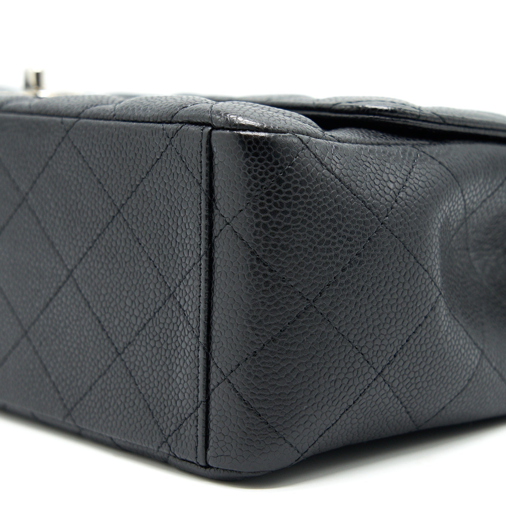 CHANEL CAVIER CLASSIC MAXI SINGLE FLAP BAG BLACK SHW