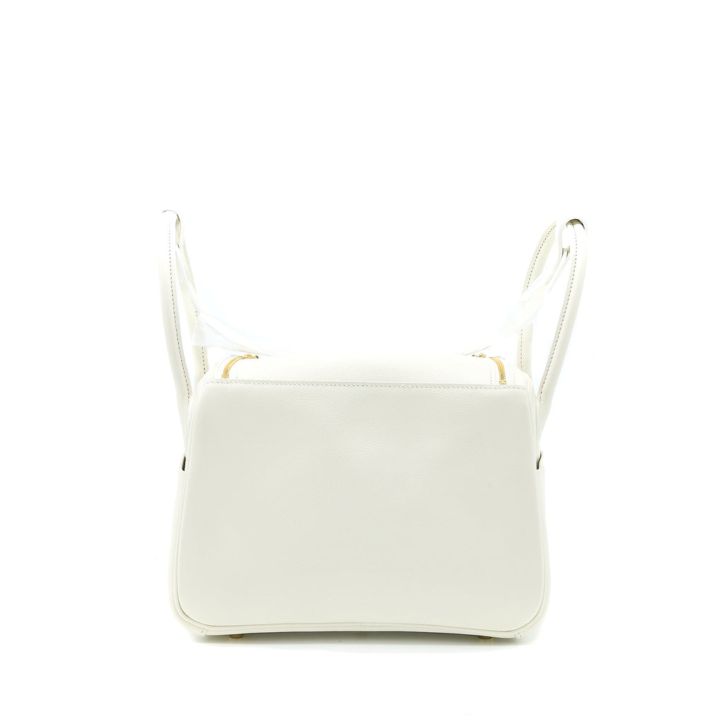 HERMES LINDY 26 EVERCOLOR BLANC GHW