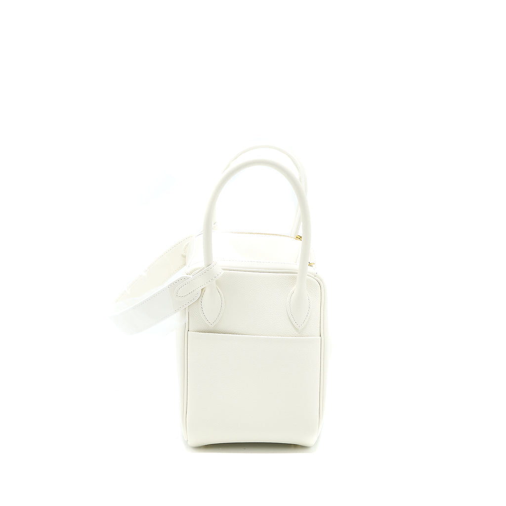 HERMES LINDY 26 EVERCOLOR BLANC GHW