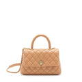 CHANEL 21P SMALL COCO HANDLE CAVIAR NB356 CARAMEL LGHW