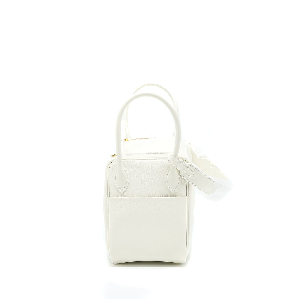 HERMES LINDY 26 EVERCOLOR BLANC GHW