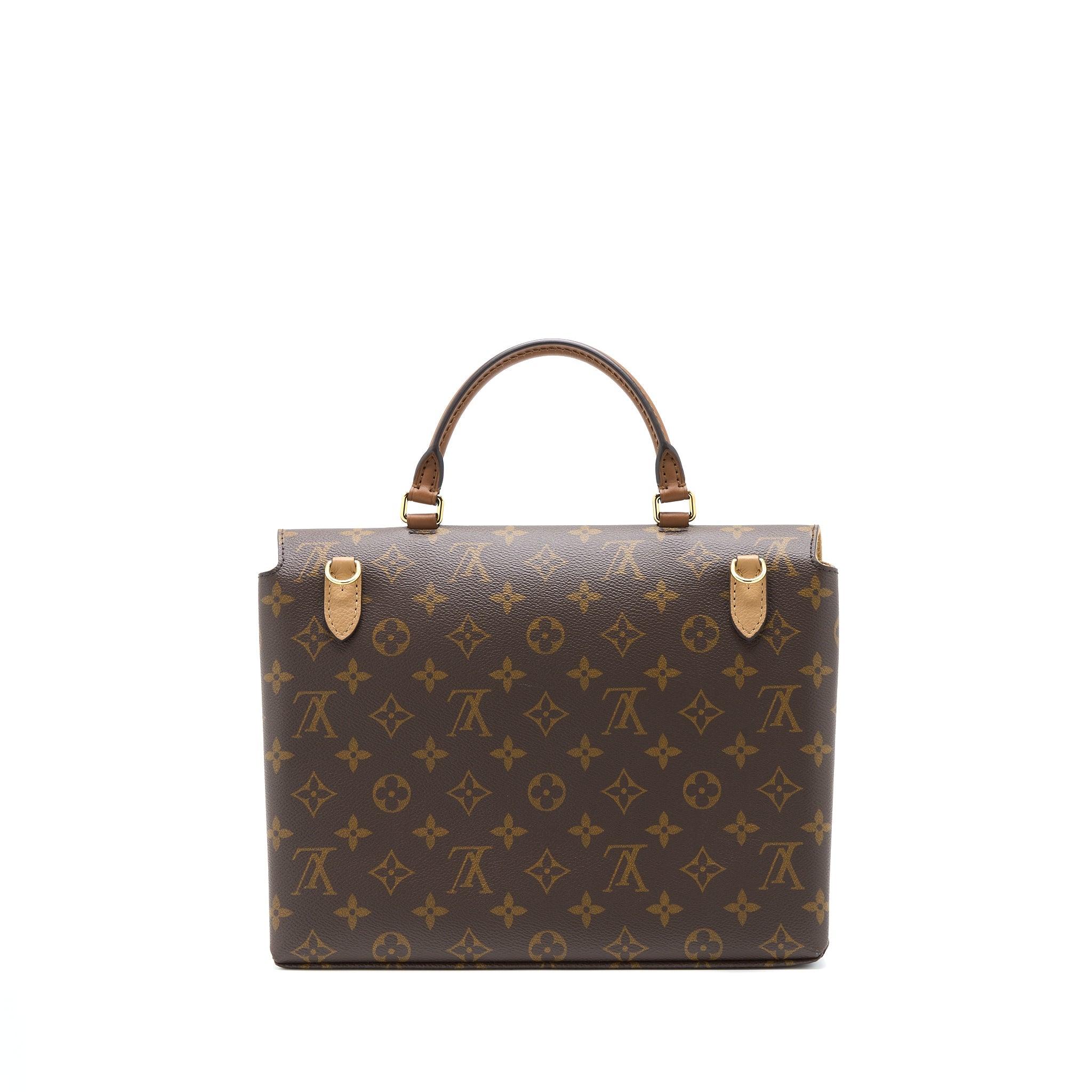 LOUIS VUITTON MARIGNAN TOP HANDLE MESSENGER BAG MONOGRAM CANVAS BROWN GHW