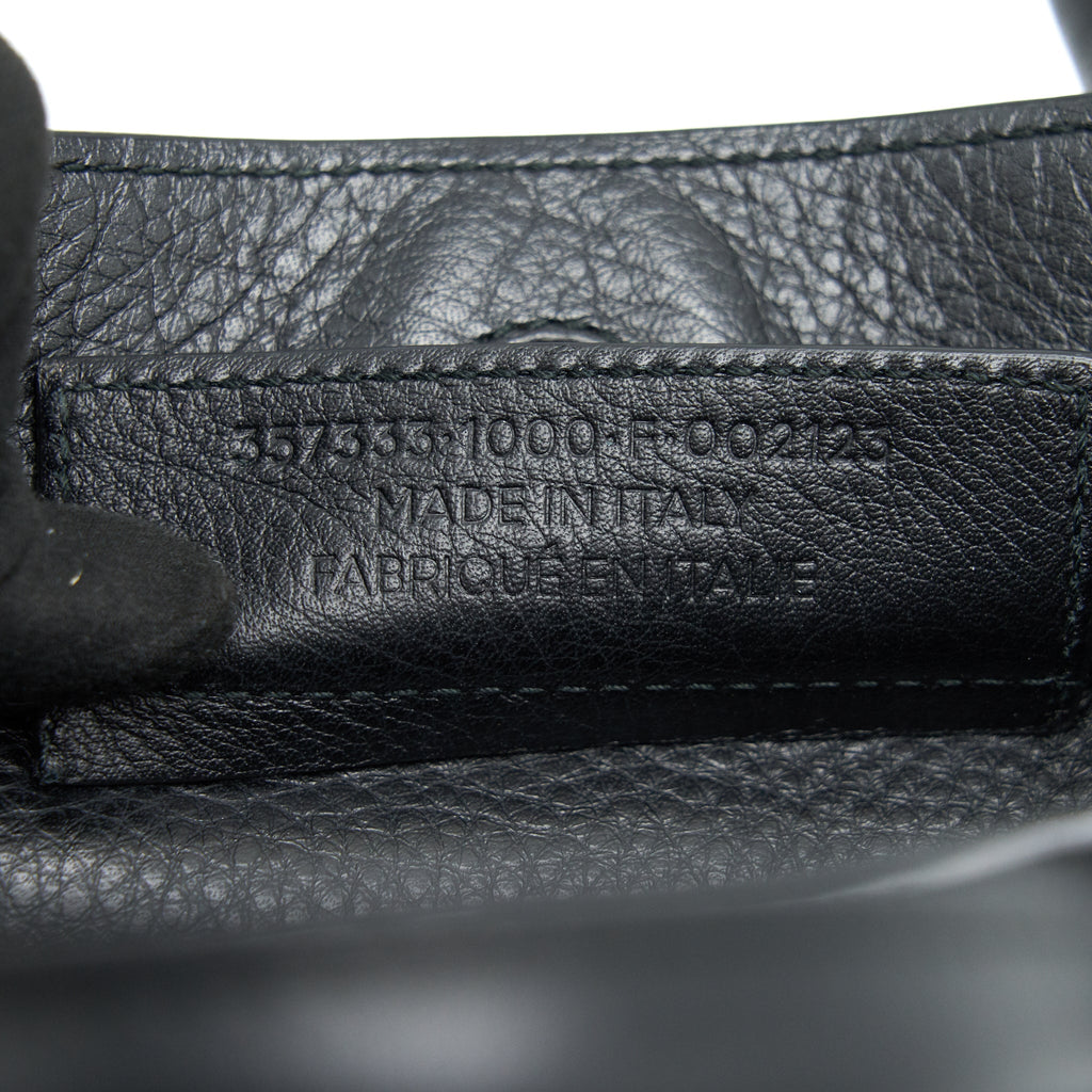 BALENCIAGA PAPIER MINI A4 CLASSIC STUDS BAG LEATHER MINI BLACK