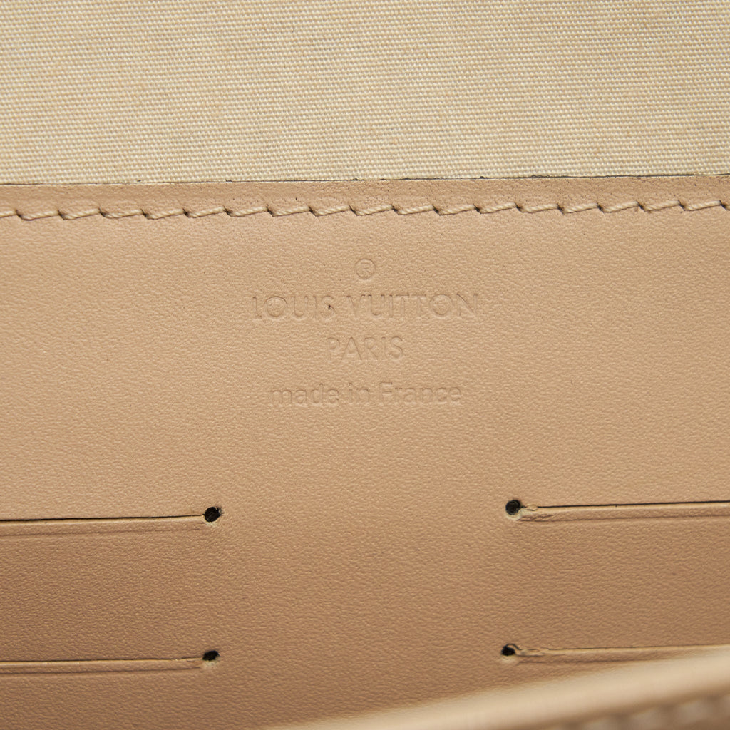 LOUIS VUITTON VERNIS ANA CLUTCH PATENT LEATHER BEIGE GHW