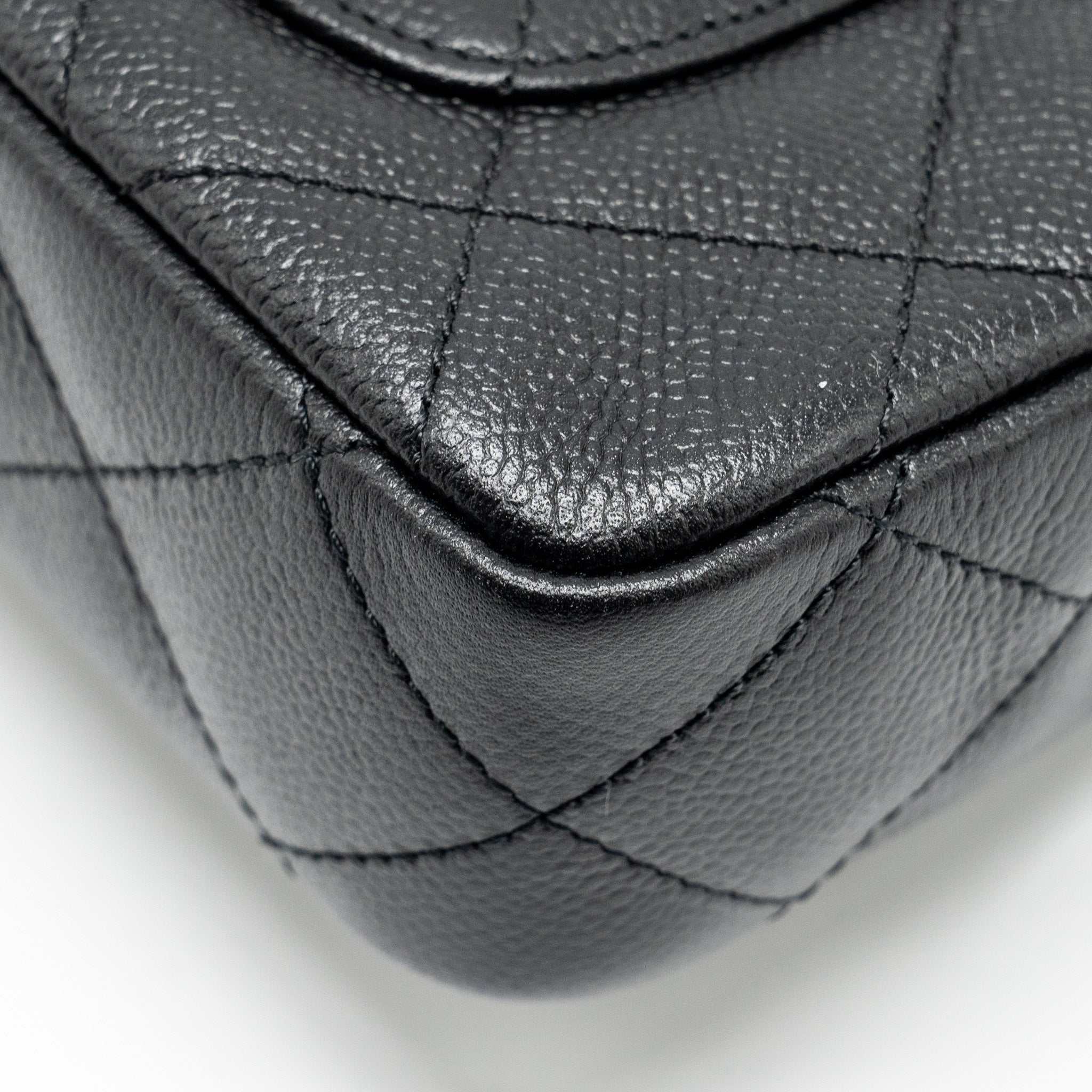 CHANEL COCO LOVE MINI FLAP BAG ADJUSTABLE CHAIN CAVIAR BLACK GHW (MICROCHIP)