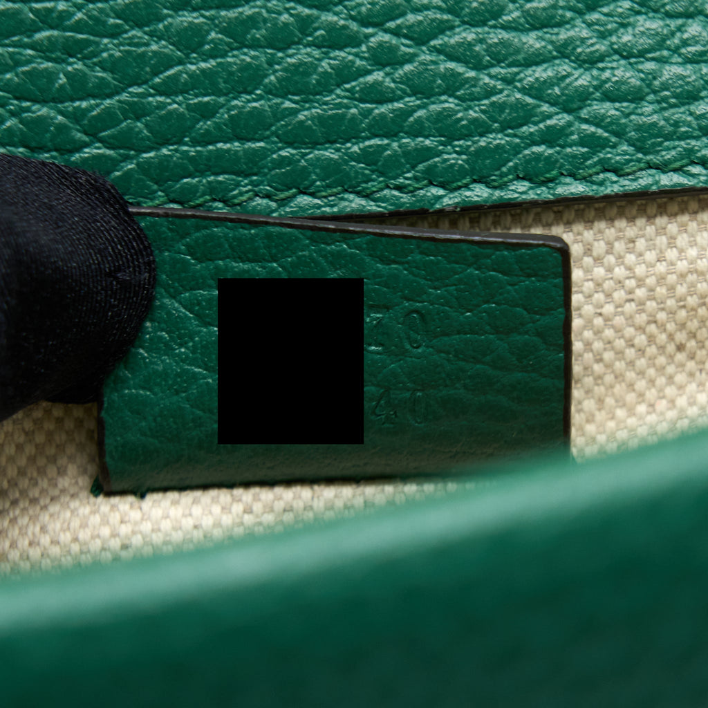 GUCCI DIONYSUS GG CALFSKIN GREEN RUTHENIUM HARDWARE