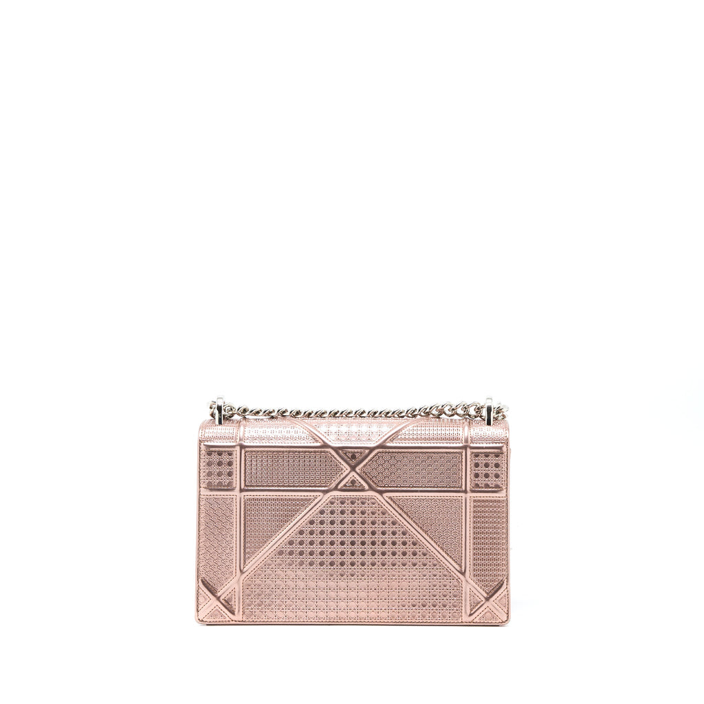 DIOR MEDIUM DIORAMA CANNAGE CALFSKIN METALLIC PINK SHW