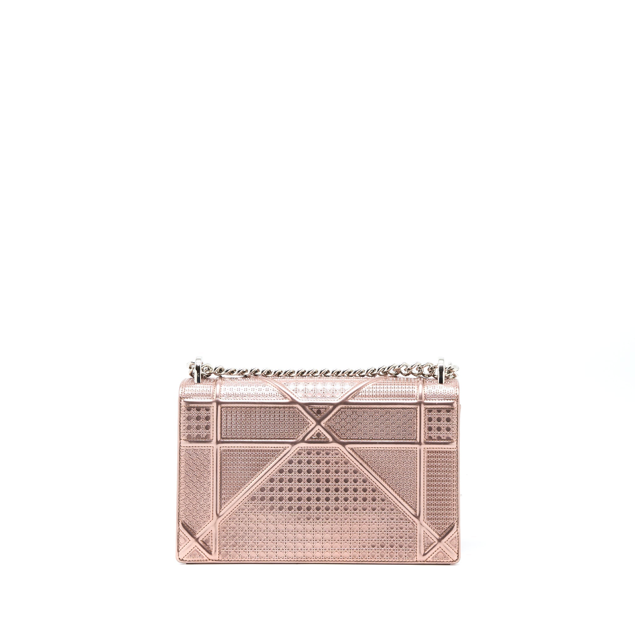 DIOR MEDIUM DIORAMA CANNAGE CALFSKIN METALLIC PINK SHW