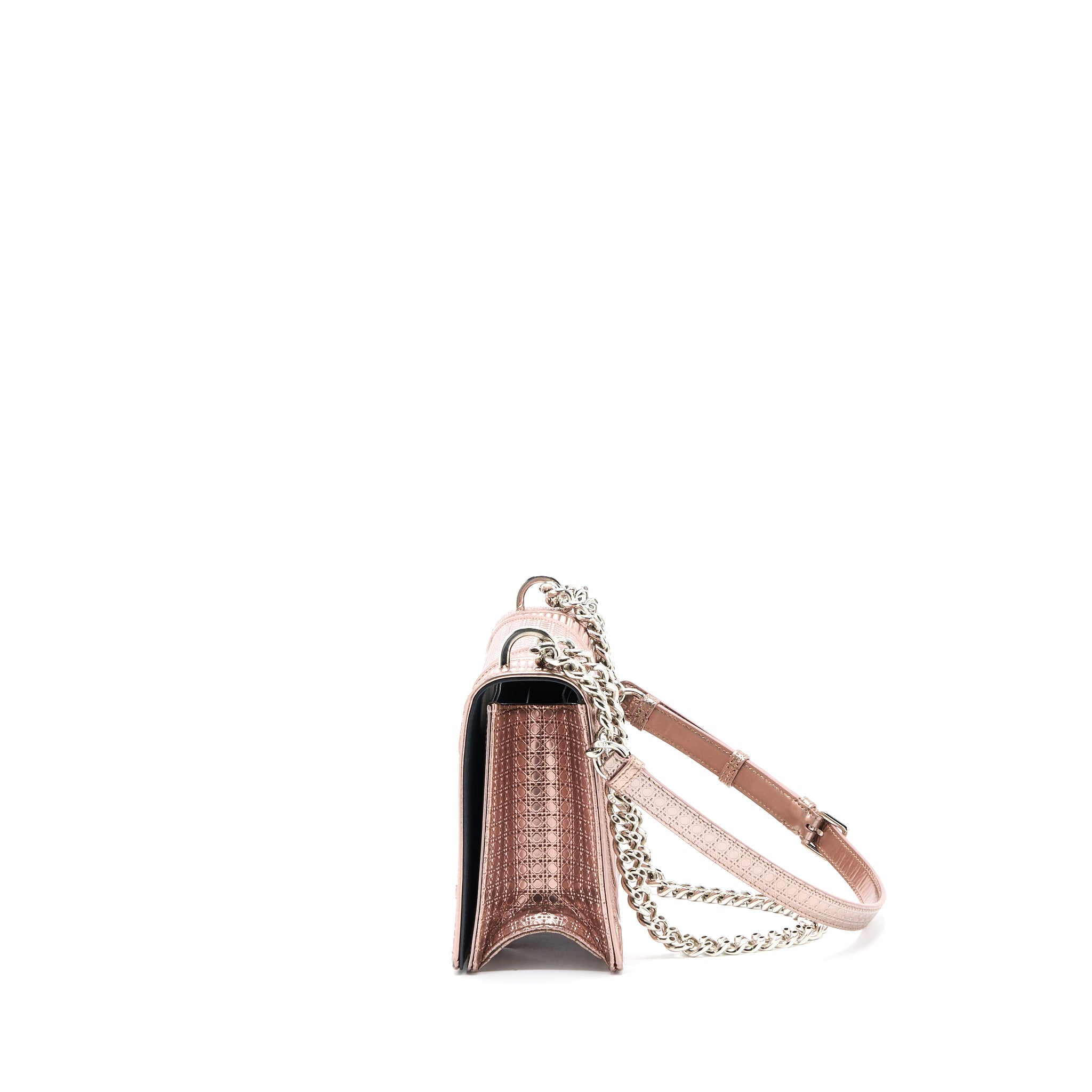 DIOR MEDIUM DIORAMA CANNAGE CALFSKIN METALLIC PINK SHW