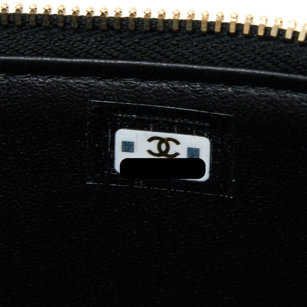 CHANEL 23P COCO LOVE LONG VANITY CAVIAR BLACK BRUSHED GHW (MICROCHIP)