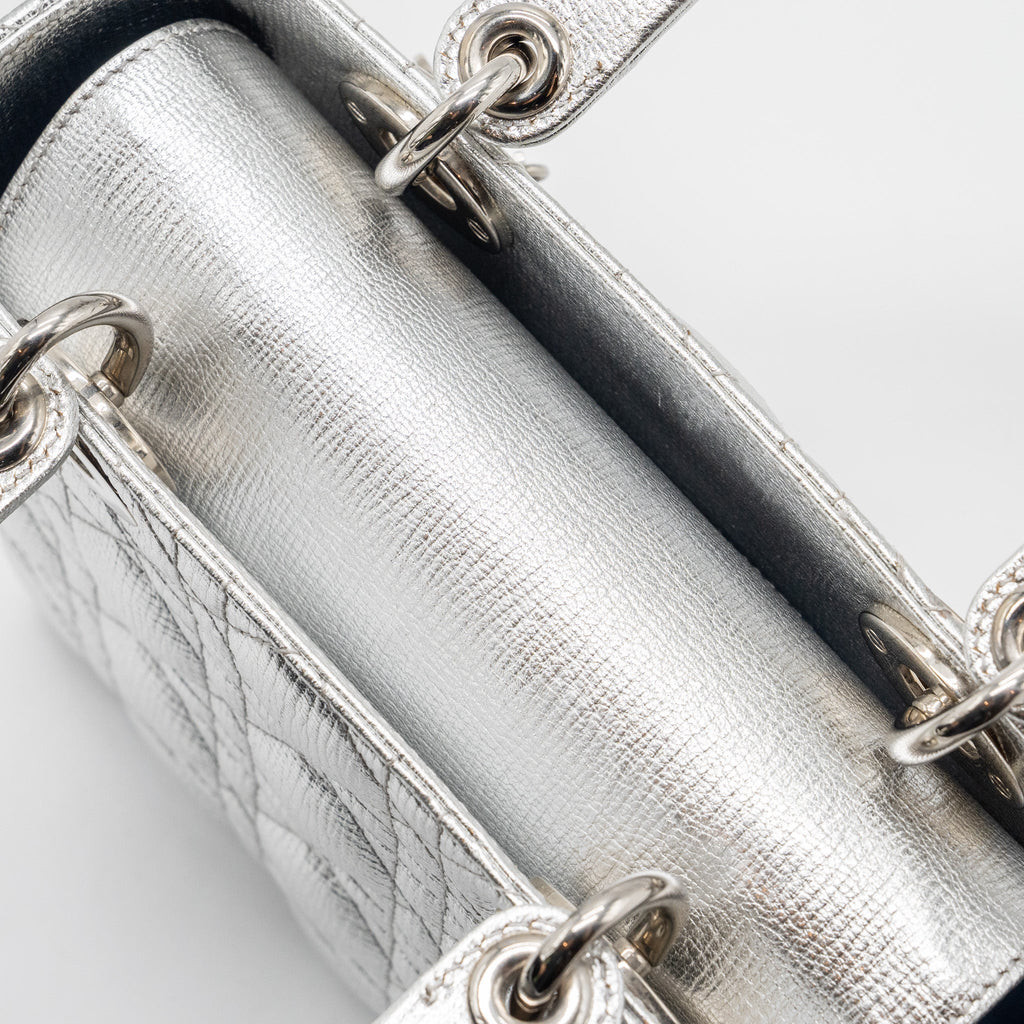 DIOR MY ABC DIOR SMALL LADY DIOR BAG CALFSKIN SILVER SHW