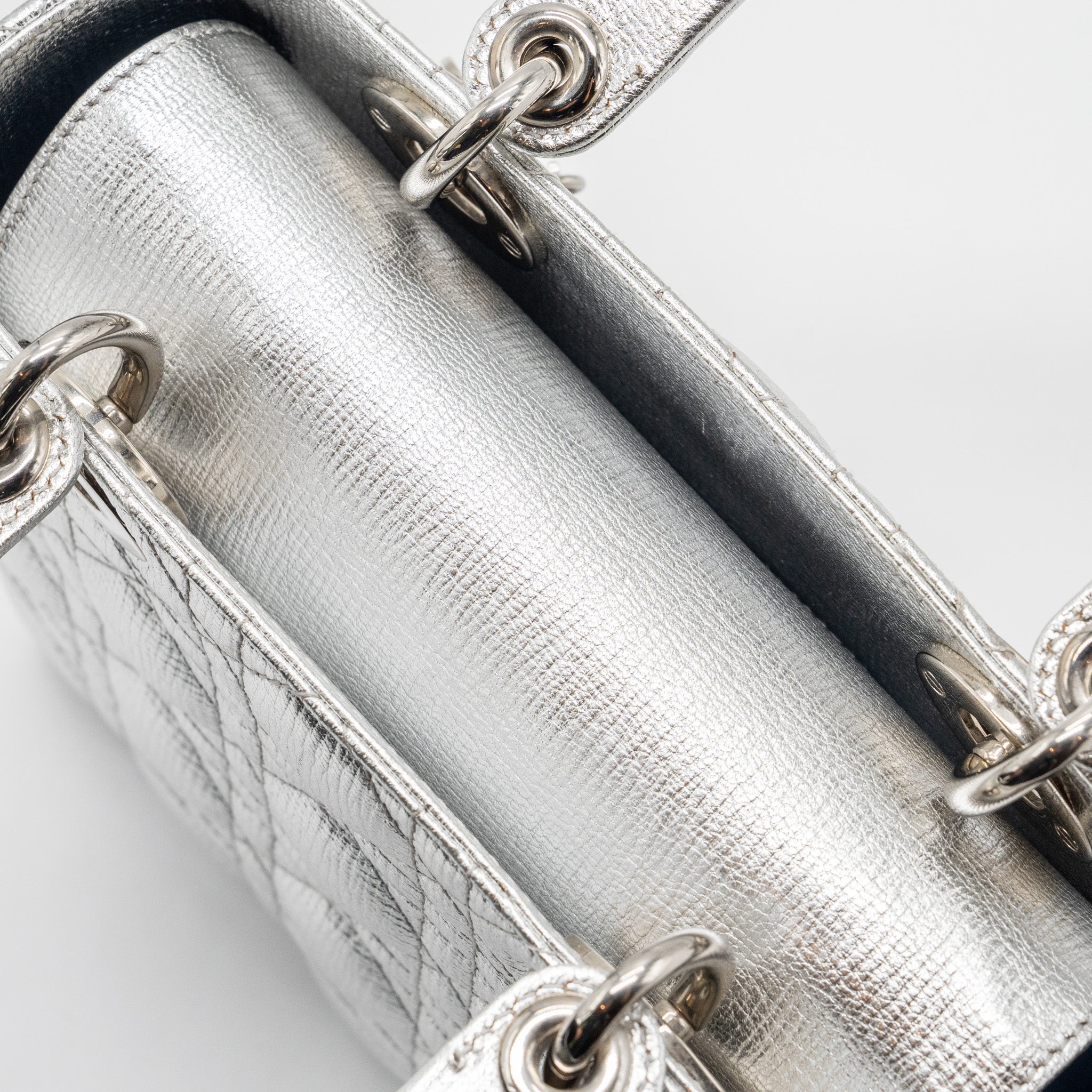DIOR MY ABC DIOR SMALL LADY DIOR BAG CALFSKIN SILVER SHW