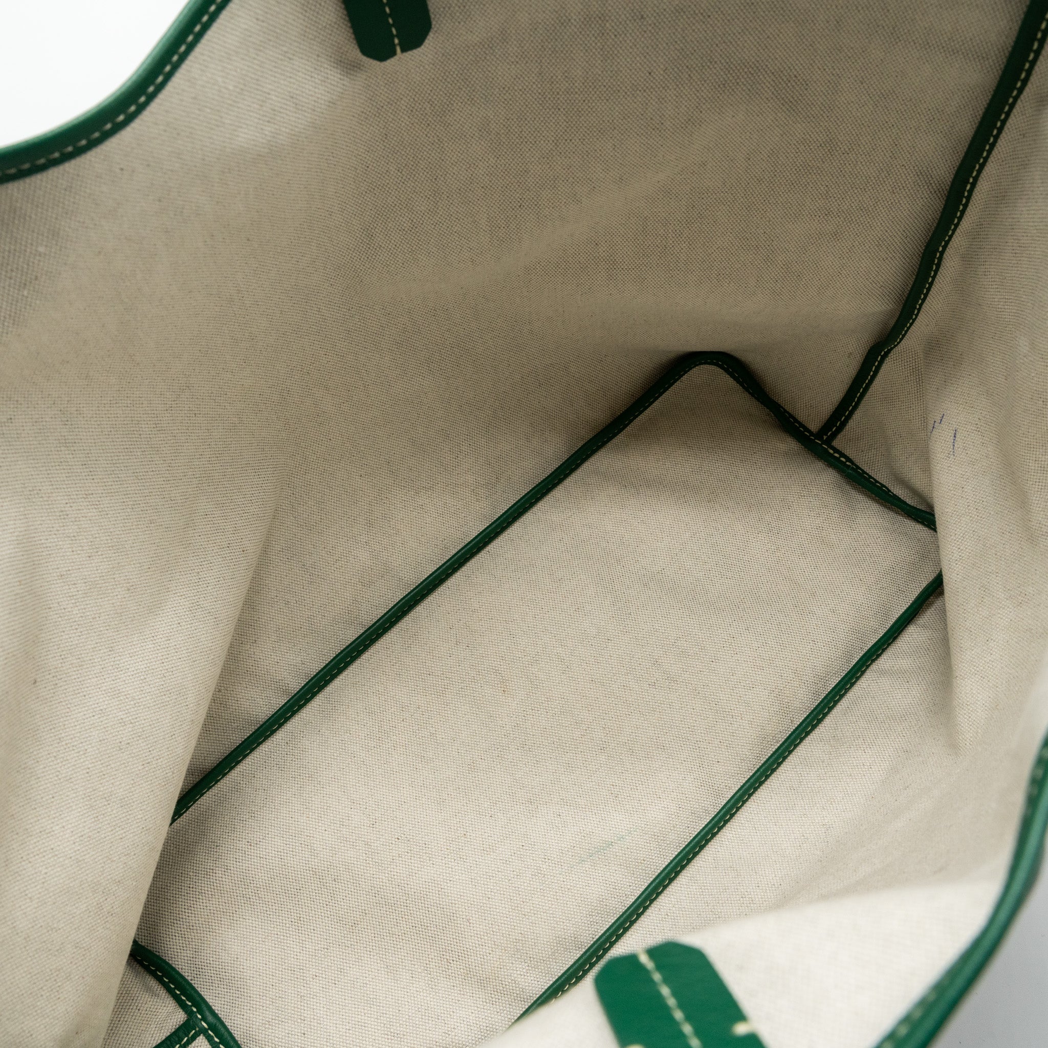 GOYARD SAINT LOUIS PM TOTE BAG GOYARDINE CANVAS GREEN SHW